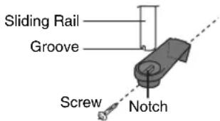 Sliding Rail Groove Screw Notch
