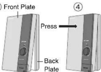 Front Plate Press Back Plate ④