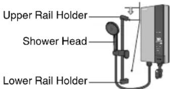 Upper Rail Holder Shower Head Lower Rail Holder