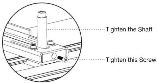 Tighten the Shaft Tighten this Screw