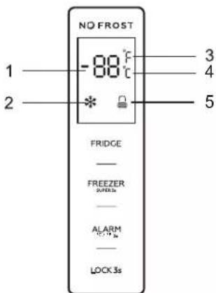 NO FROST -88°C FRIDGE FREEZER ALARM LOCK 3s
