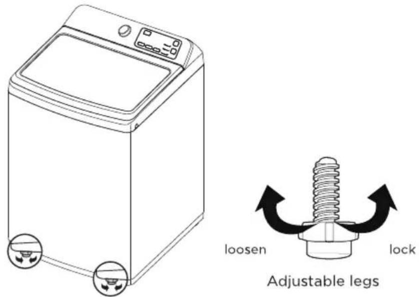 loosen lock Adjustable legs