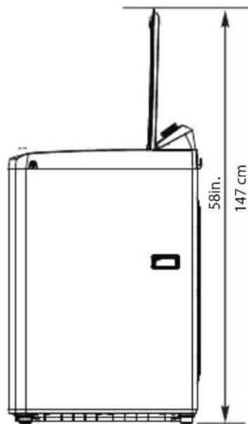 Element ETW4125CW - Washer dimensions and installation measurements - 3