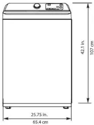 42.1 in. 107 cm 25.75 in. 65.4 cm