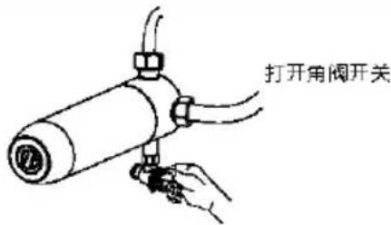 打开角阀开关