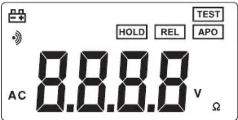 AC 8.8.8.8 V HOLD REL TEST APO Ω