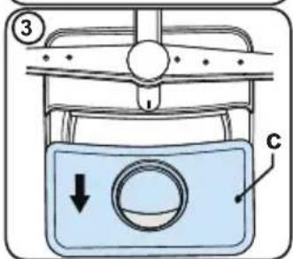 Diagram of a car engine cylinder with labeled parts and directional arrow