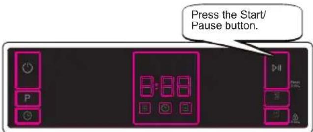 Press the Start/ Pause button.