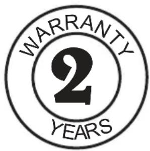 WARRANTY 2 YEARS