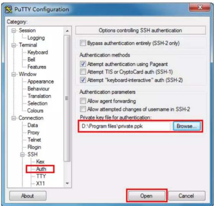 PuTTY Configuration Category: Session Logging Terminal Keyboard Bell Features Window Appearance Behaviour Translation Selection Colours Connection Data Proxy Telnet Rlogin SSH Kex Auth TTY X11 Options controlling SSH authentication Bypass authentication entirely (SSH-2 only) Authentication methods A…