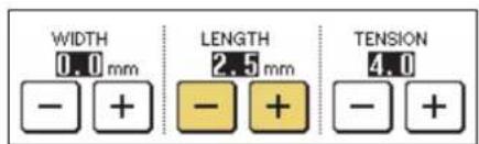 WIDTH 0.0 mm - + LENGTH 2.5 mm - + TENSION 4.0 - +