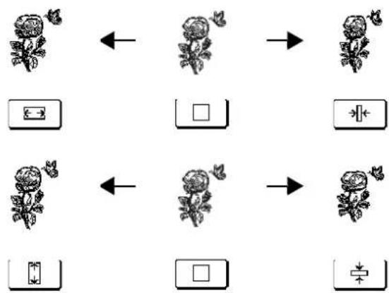 BABY LOCK Esante - Select the direction in which the size is changed. - 2