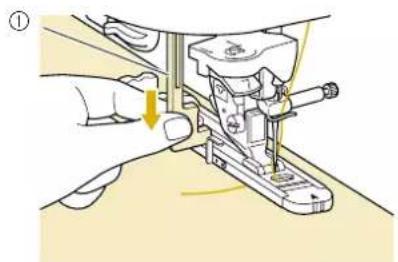 BABY LOCK Esante - Pull down the buttonhole lever. - 1