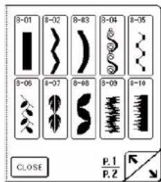 8-01 8-02 8-03 8-04 8-05 8-06 8-07 8-08 8-09 8-10 CLOSE P.1 P.2