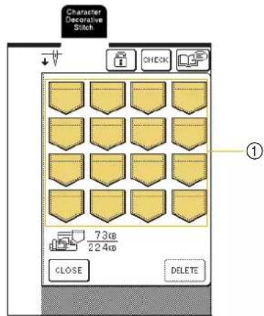 Character Decorative Stitch CHECK ① 73µ 224µ CLOSE DELETE