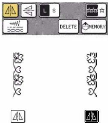 Screenshot of a software interface with decorative flower patterns and control buttons like DELETE, MEMORY, and navigation icons.