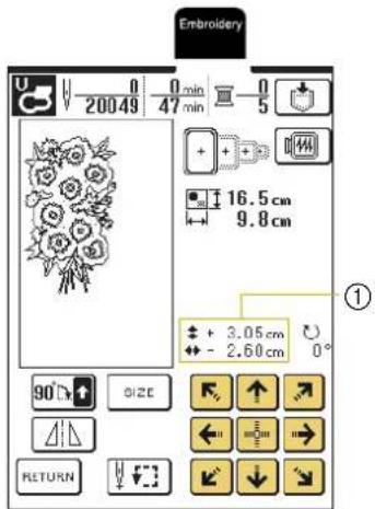 Embroidery U 20049 47 min 5 16.5 cm 9.8 cm + 3.05 cm - 2.60 cm 0° 90° SIZE RETURN