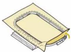 BABY LOCK Esante - Slightly tighten the frame adjustment screw, and then gently pull the edges of the fabric to remove any slack. - 1