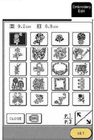 Embroidery Edit 9.2cm 6.9cm CLOSE P.1 P.3 SET
