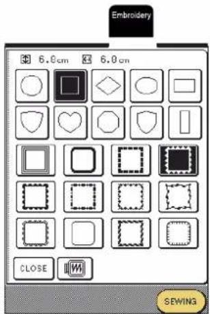 Embroidery 6.0 cm 6.0 cm CLOSE SEWING