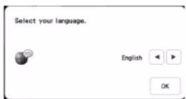 Select your language. English OK