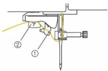Technical diagram of a mechanical device with numbered components and labeled parts