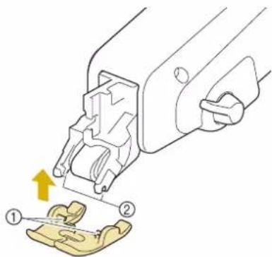 Technical diagram showing a mechanical assembly with labeled parts and directional arrow indicating motion or force