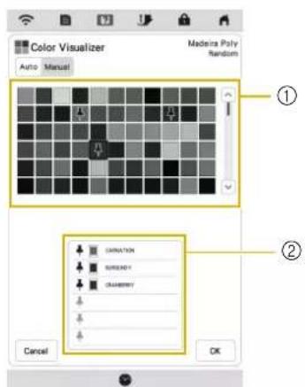 Color Visualizer Auto Manual Madeira Poly random ① ② OK Cancel