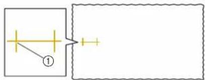 Diagram showing a cross-shaped component with a numbered label and an arrow pointing to it, enclosed in a dashed border.