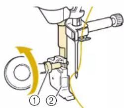 Technical diagram of a mechanical device with labeled parts and motion arrows indicating rotation or movement.