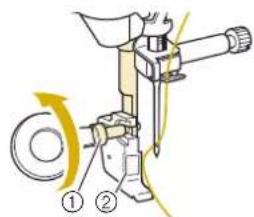 Technical diagram of a mechanical device with labeled parts and motion indicators