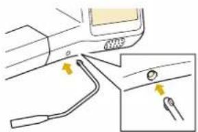 Diagram showing a car interior with a valve and a close-up of the valve handle, labeled with yellow arrows indicating direction.