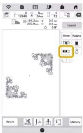 12840 191.3 mm 200.0 mm 0.0 mm 0.0 mm 0.0° Layout Move Rotate Return Memory
