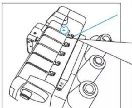 BABY LOCK Diana - 5) Threading the (Red) Stitch Needle (D on needle clamp) CENTER NEEDLE - 2