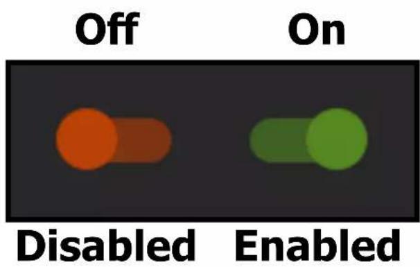 Off On Disabled Enabled