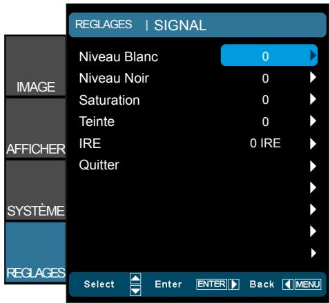 OPTOMA HD91 - REGLAGES | Signal (Vidéo) - 1