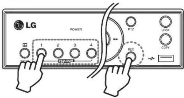 LG POWER PTZ LOCK COPY 1 2 3 4 CHANNEL REC