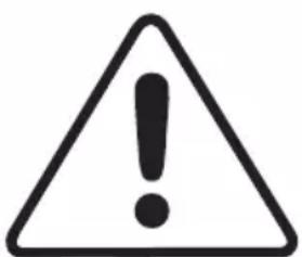 Warning symbol with exclamation mark inside triangle