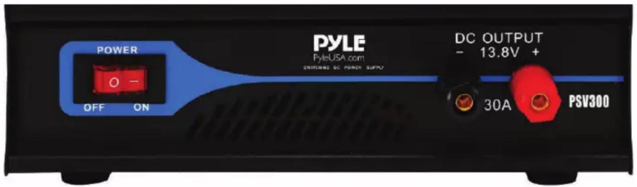 POWER OFF ON PYLE PyleUSA.com SWITCHING DC POWER SUPPLY DC OUTPUT - 13.8V + 30A PSV300