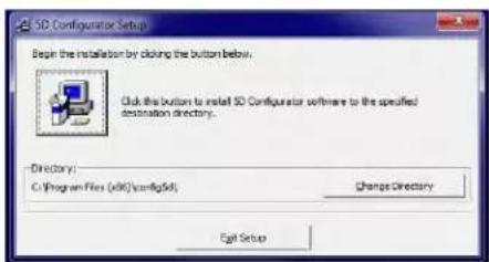 3D Configurator Setup Begin the installation by clicking the button below. Click the button to install 3D Configurator software to the specified destination directory. Directory: C:\Program Files (.pkt)\config\541 Change Directory Edit Setup
