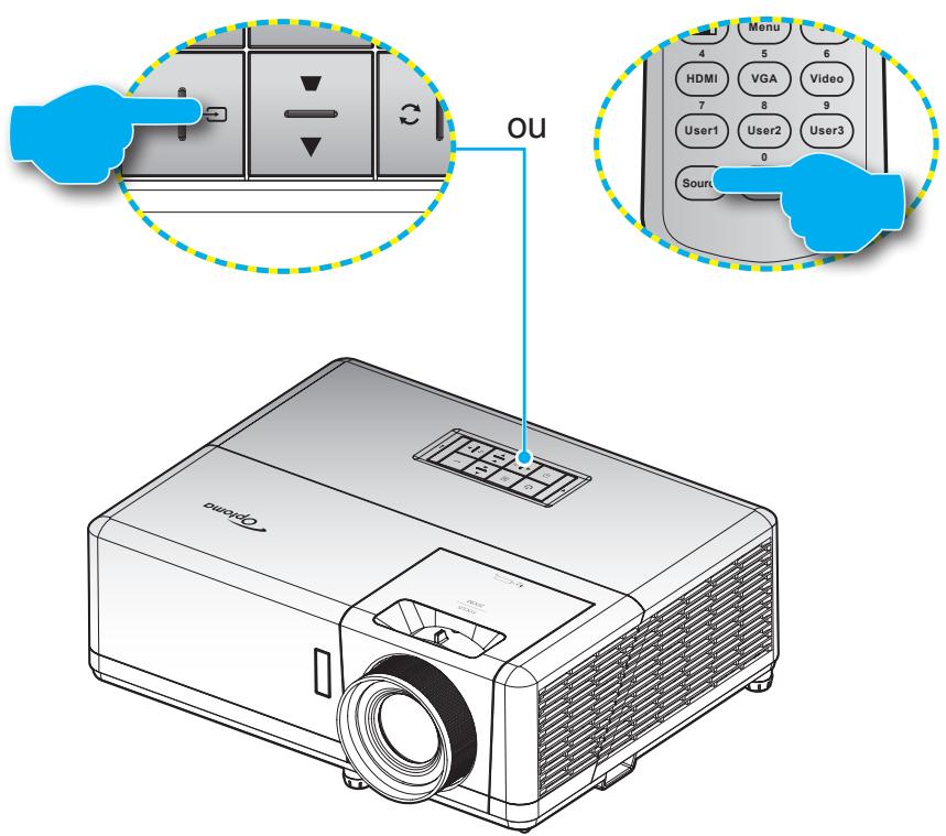 OPTOMA HZ40 - Sélectionner une source d'entrée - 1