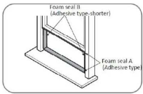 Foam seal B (Adhesive type-shorter) Foam seal A (Adhesive type)