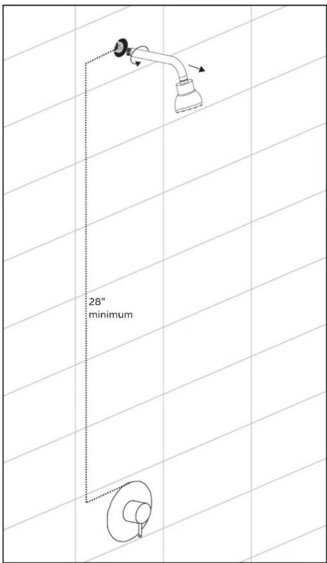 28" minimum