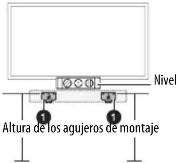 Nivel Altura de los agujeros de montaje