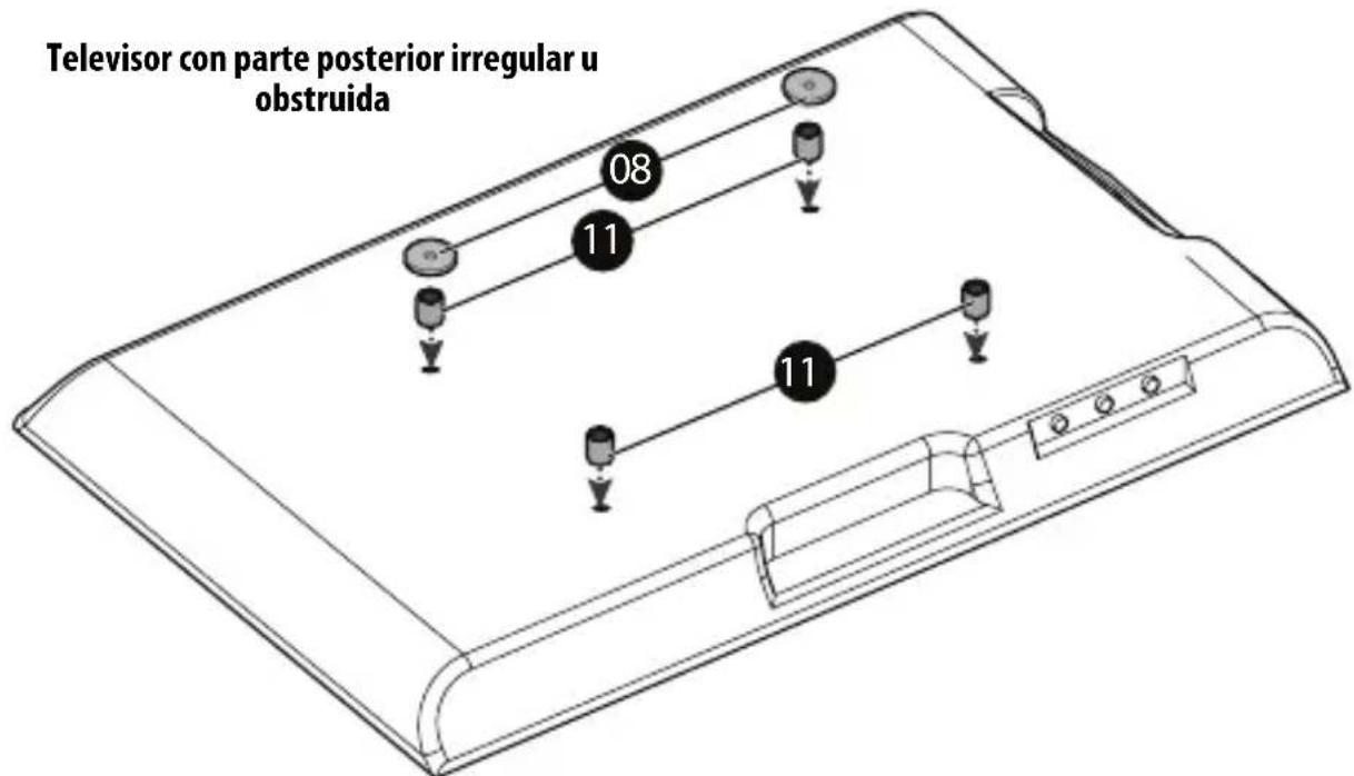 Television con parte posterior irregular u obstruida 08 11 11