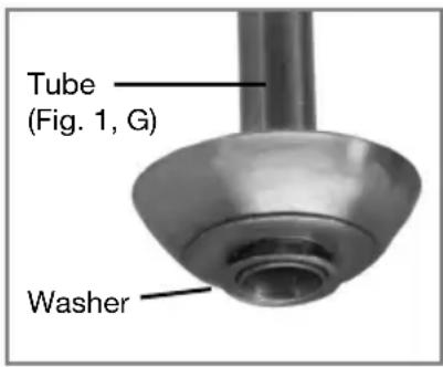 Tube (Fig. 1, G) Washer