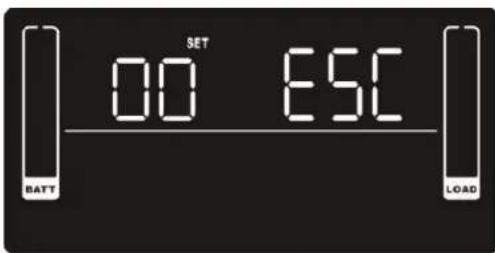 SET 00 ESC BATT LOAD