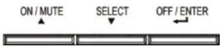 ON / MUTE SELECT OFF / ENTER