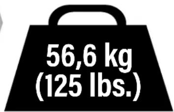 56,6 kg (125 lbs.)