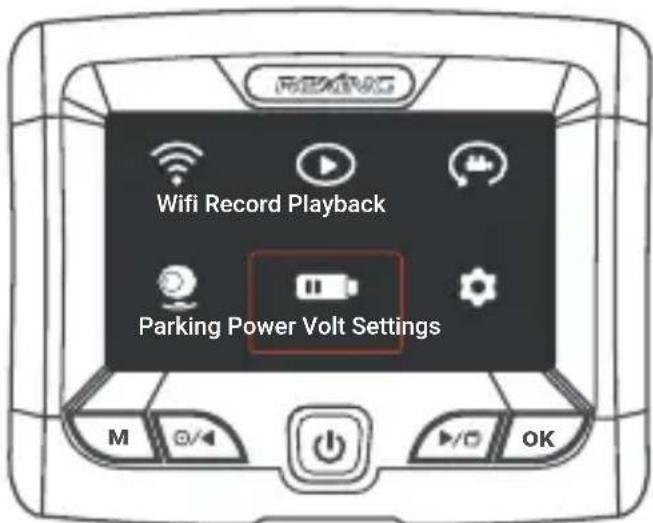 FIDING Wifi Record Playback Parking Power Volt Settings M OK